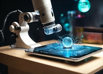 Fototapeta premium microscope in laboratory