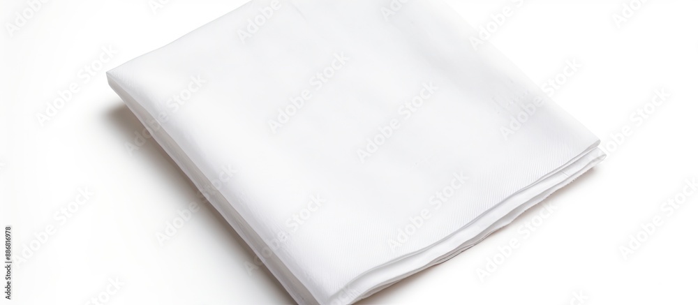 Leinwandbilder high-resolution photograph of a white square bar napkin isolated on a white background with copy spa