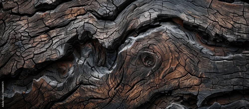 Poster close-up view of natural wood texture on a copy space image.