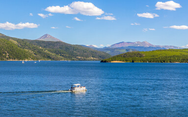 Scenic View of Dillon Reservoir. Summit County, Colorado