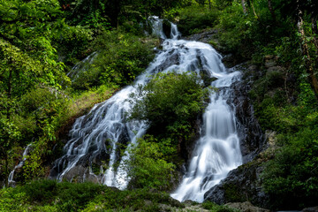 Naklejka premium Lamru waterfall, Waterfall located in Kapong distric,Phang nga