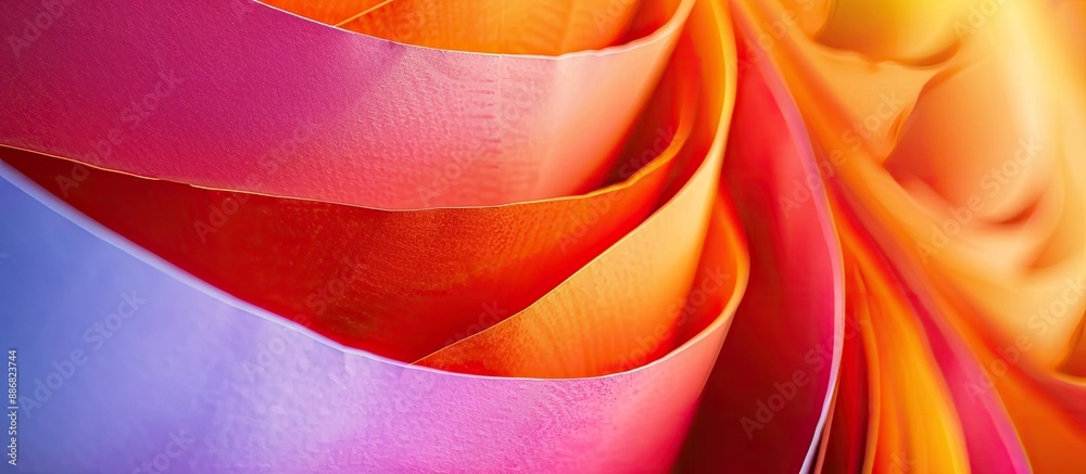 Aufkleber Vibrant paper creating a close-up background with ample copy space image.