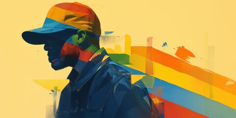 Prideful Murals of Inclusivity: Vibrant Street Art Celebrating Diversity with Clever Negative Space Usage