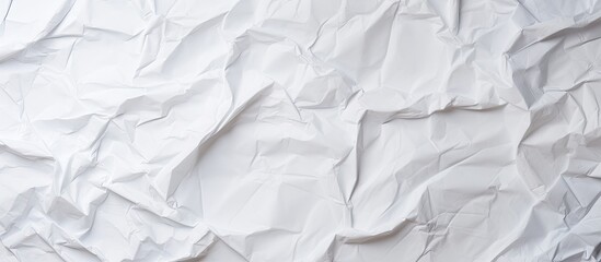 Obraz premium Background of crumpled white paper featuring copy space image.