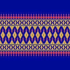 Tribal ikat vector seamless pattern. Native American ornament. Ethnic South Western decor style. Flower fabric pattern . Vector seamless pattern. Mexican blanket, rug. Woven carpet illustration.