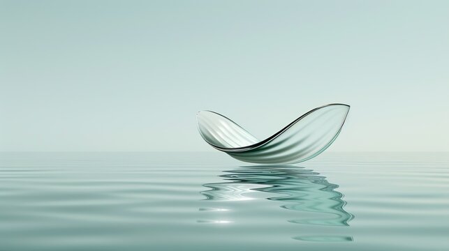 Elegant waves of gradient blues and greens, suitable for creating a calming backdrop for various advertising elements. Illustration, Image, , Minimalism,