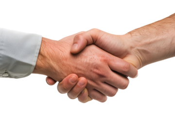 Two hands shaking in agreement