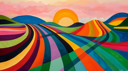 oil painting of an abstract landscape