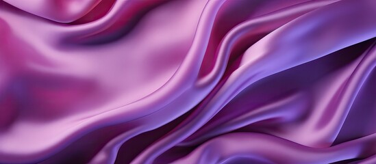 Obraz premium Smooth silk fabric in elegant bright satin with waves creates a luxurious cloth texture. Ideal as an abstract background with a copy space image in a top view.