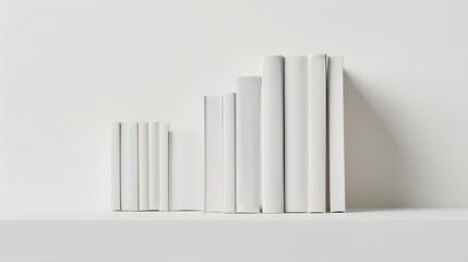 Obraz premium New hardcover books on white background. 