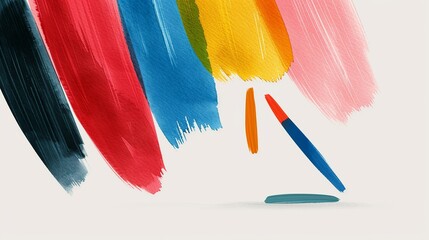 Elegant abstract patterns resembling watercolor strokes, ideal for adding a touch of artistry to marketing materials. Illustration, Image, , Minimalism,