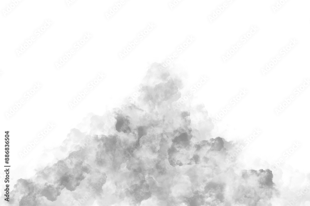 Sticker white mist cloud smoke graphic element