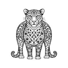 Lion Mandala Coloring Page for Adults