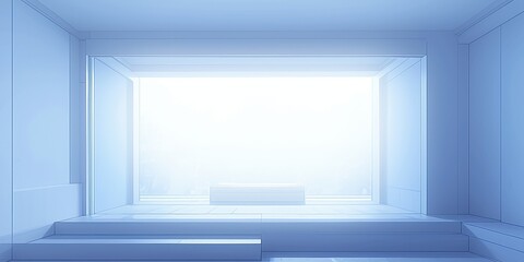 Serene Minimalist Living Room with Ample Negative Space for Relaxation and Clarity