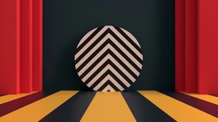 Dynamic patterns of zigzag lines in vibrant colors, perfect for creating a visually stimulating atmosphere. Illustration, Image, , Minimalism,