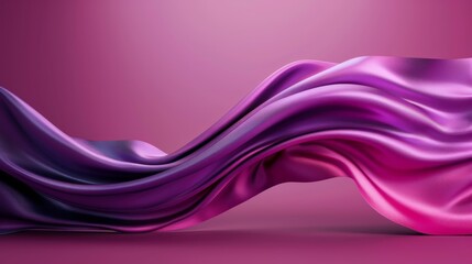  A pink and purple background with a wave of flowing fabric at the bottom