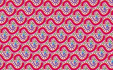 Colorful lines wave and curve Burma pattern detail art design. beauty, fashion, cute, child, deco, art deco, circle, detail, green, Myanmar, kid, spot, swirl, spiral.