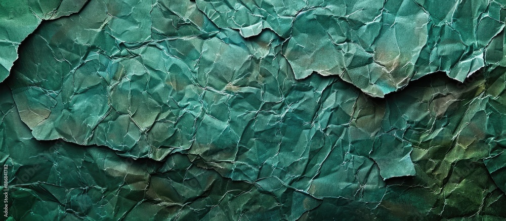 Poster Aged green cardboard with a natural rough texture, suitable for backgrounds and has copy space image.