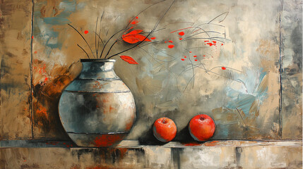 Image of illustration, painting printed on Printed Glass Basin Splashbacks