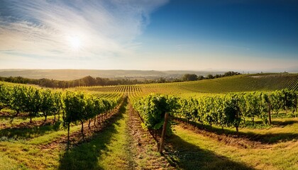 Naklejka premium Viñedo soleado