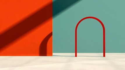 Clean geometric shapes in vibrant colors, perfect for modern presentations and digital marketing materials. Illustration, Image, , Minimalism,