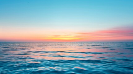 Obraz premium In the heart of the day, a boat floats on a tranquil ocean as the sun begins to descend