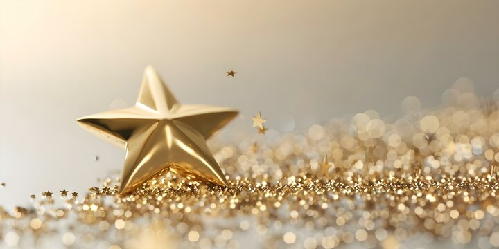 Design a sophisticated certificate banner with shimmering lights and cascading star particles. Concept Graphic Design, Certificate Banner, Sophisticated, Shimmering Lights, Star Particles