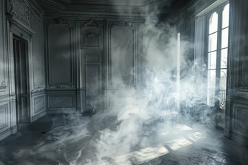 Mysterious Smoke Filling Empty Room