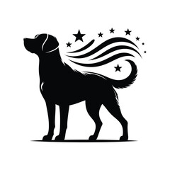 dog silhouette vector illustration