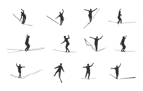 Slackline rope svg,  Slackline rope silhouette, Slacklining silhouette, Slacklining svg, Slackline svg, Slackline rope clipart, Slackline vector bundle.