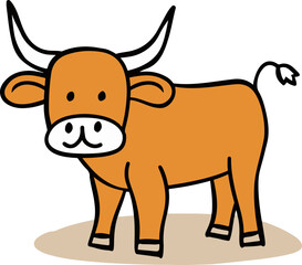 Naklejka premium Cartoon Cow Illustration