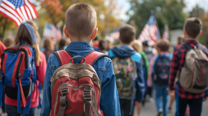 Greeting card for Veterans Day, Memorial Day, Independence Day. America celebration. National Day