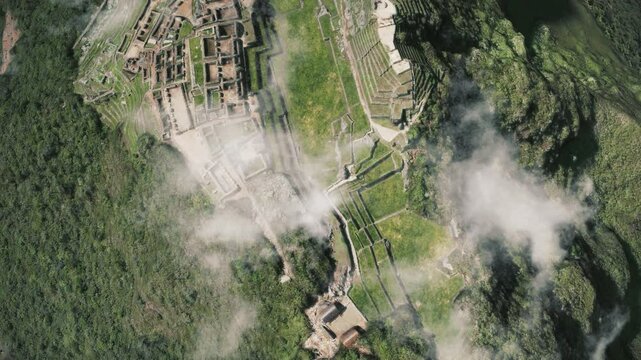 Ancient City Machu Picchu Aerial View