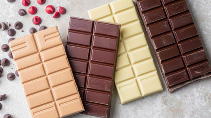 Vibrant Fairtrade chocolate bars, ethical consumption during Fairtrade Fortnight Day.