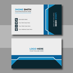 Double-sided creative unique business card vector design template. Business card for corporate business and personal use. Vector illustration design, Print ready,