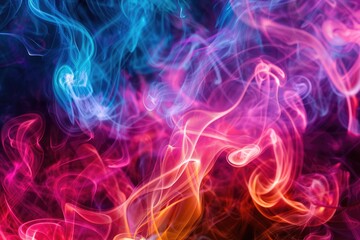 Obraz premium Colorful Smoke Trails in Abstract Pattern --ar 3:2 Job ID: ca175c45-50b9-4b85-9268-bf49bf9b3dbe