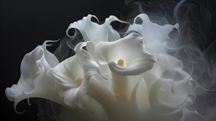 Alabaster petals, perfume, springtime.. Generative AI