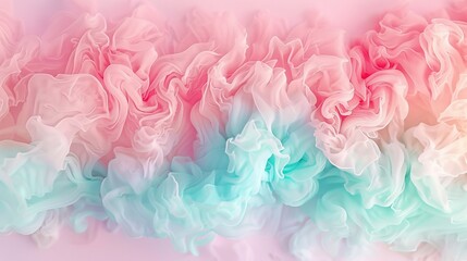 Fototapeta premium Pink, blue, and green background with smoke emanating from the base