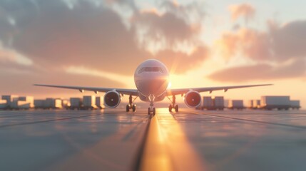Concept of calm and serenity, as the airplane is stationary