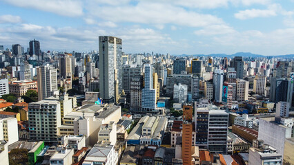 Obraz premium Prédios no centro da cidade brasileira de são paulo. Foto feita em São Paulo, Brasil em Julho 10 2024