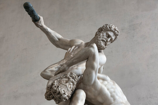 Hercules Beating the Centaur. Loggia dei Lanzi, Piazza della Signoria, Florence, Italy
