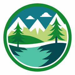  un logo de naturalize vector illustration 