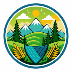  un logo de naturalize vector illustration 