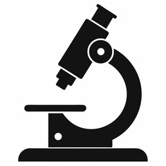 Health & Medical Concept  Microscope vector silhouette 