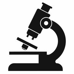 Health & Medical Concept  Microscope vector silhouette 