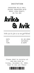 Love Receipt Wedding Invitation Card