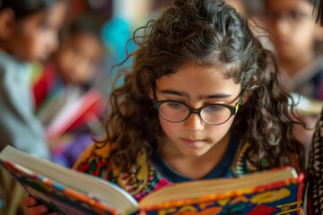 Child are reading book