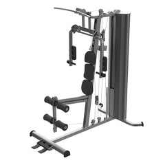 Multi Function Gym Machine. High-Quality 3D Render Illustration on White Background, Perfect for Workout and Strength Training Concepts in a Gym Environment