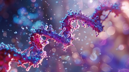 Molecule molecular DNA in a science lab test