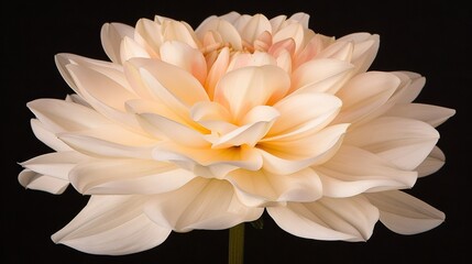   A white flower against a black backdrop, featuring just one bloom centered